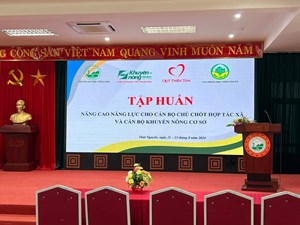 Khoa Kinh tế và PTNT tham gia tập huấn "Nâng cao năng lực cán bộ chủ chốt hợp tác xã, khuyến nông cơ sở"