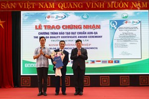 Chương trình đào tạo ngành Kinh tế nông nghiệp đạt chuẩn AUN-QA